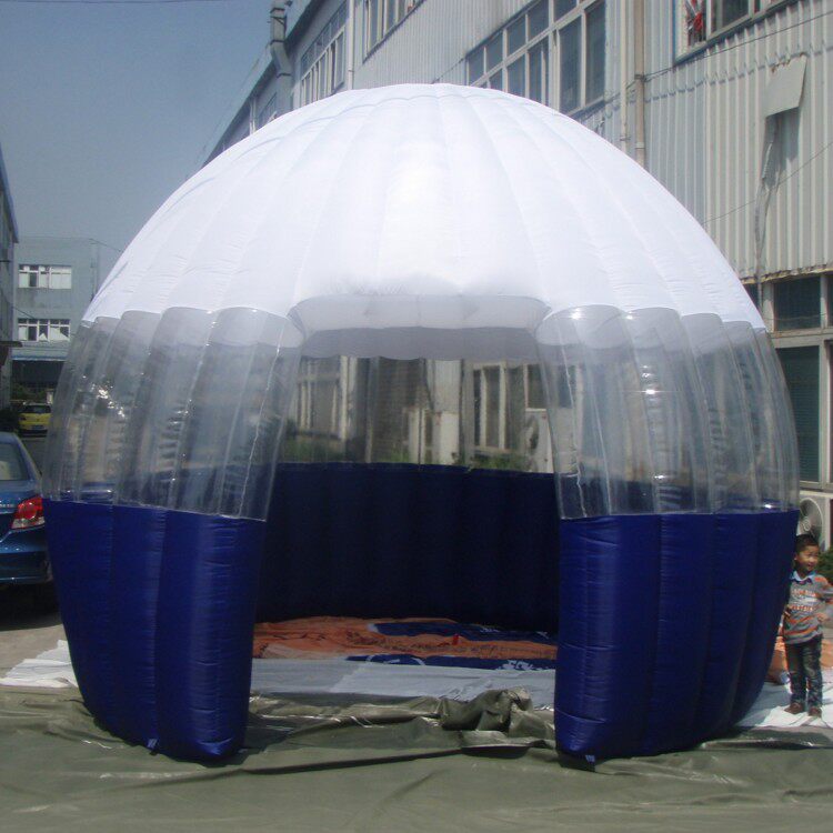 圆形广告活动展览商业展示充气帐篷pvc透明帐篷婚礼帐篷四角帐篷
