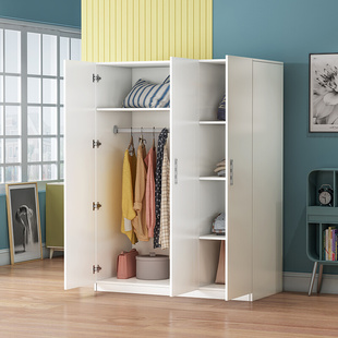 出租房用家用卧室收纳柜子 高档简易衣柜经济型小户型实木板式