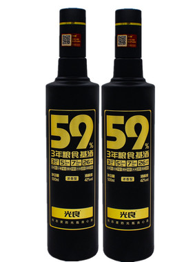 光良酒 光良39-59浓香型光瓶纯粮白酒500ml光瓶纯粮白酒