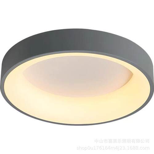 全光谱卧室灯北欧简约LED圆形护眼吸顶灯创意个性网红新款房间灯