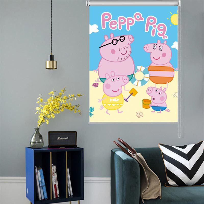 窗帘上下拉帘卷小窗k户卷帘儿童房免打孔卧室男孩卷拉式全遮光加