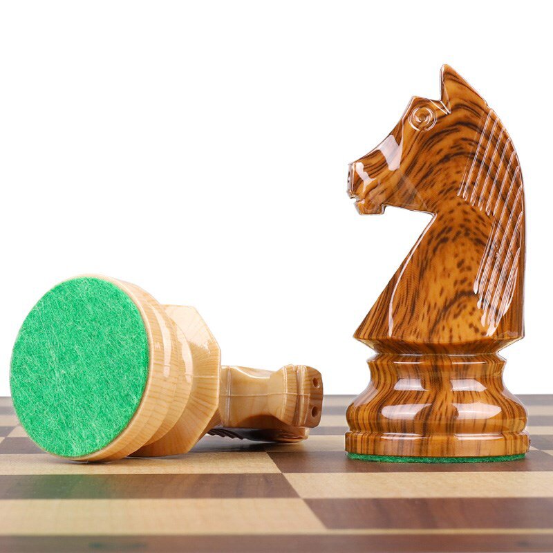 日耳曼骑士国际象棋双抽屉d棋桌比赛专用加重型西洋棋飘窗摆件