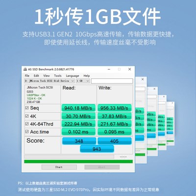 TypKe-c公对母延长线c口USB3.1加长5米雷电Gen2数据线公转母PD10