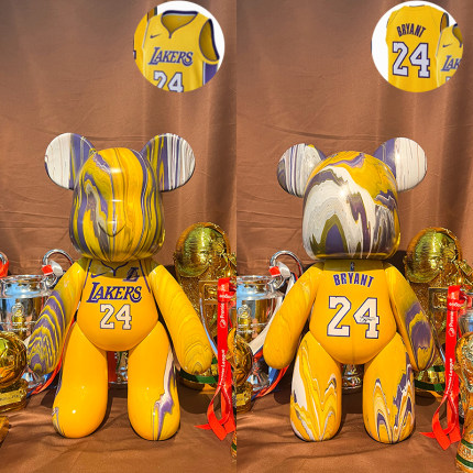 CBA流体熊NBA【53cm】篮球队周边摆件纯手工制作球衣配色私人订制