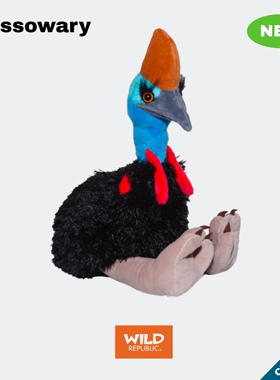 食火鸡仿真毛绒美国WildRepublic正品玩偶自然治愈科普玩具