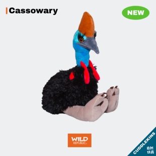 食火鸡仿真毛绒美国WildRepublic正品玩偶自然治愈科普玩具