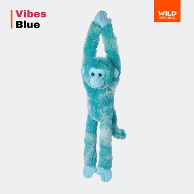 全球经典｜Vibes蓝色猴毛绒动物正品进口玩偶wildrepublic