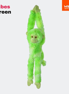 全球经典｜Vibes绿色猴毛绒动物正品进口玩偶wildrepublic