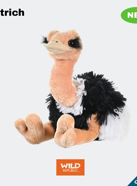 鸵鸟仿真毛绒美国WildRepublic正品玩偶自然治愈科普玩具