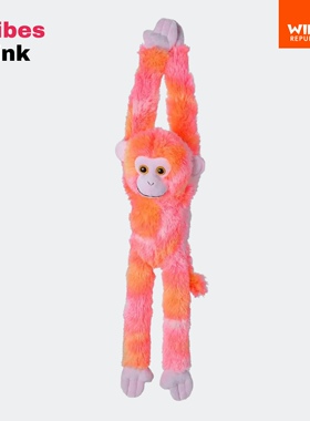 全球经典｜Vibes粉色猴毛绒动物正品进口玩偶wildrepublic