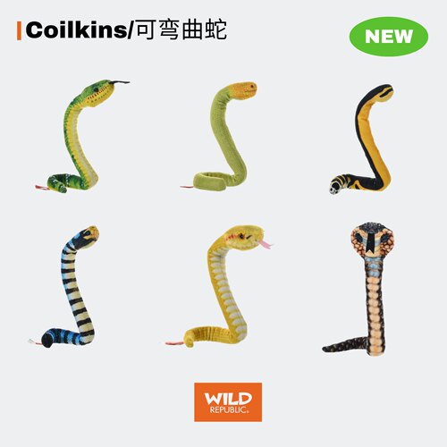 可弯曲蛇爬行动物毛绒趣味美国WildRepublic