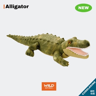 鳄鱼短吻鳄仿真毛绒美国WildRepublic正品玩偶自然治愈科普玩具