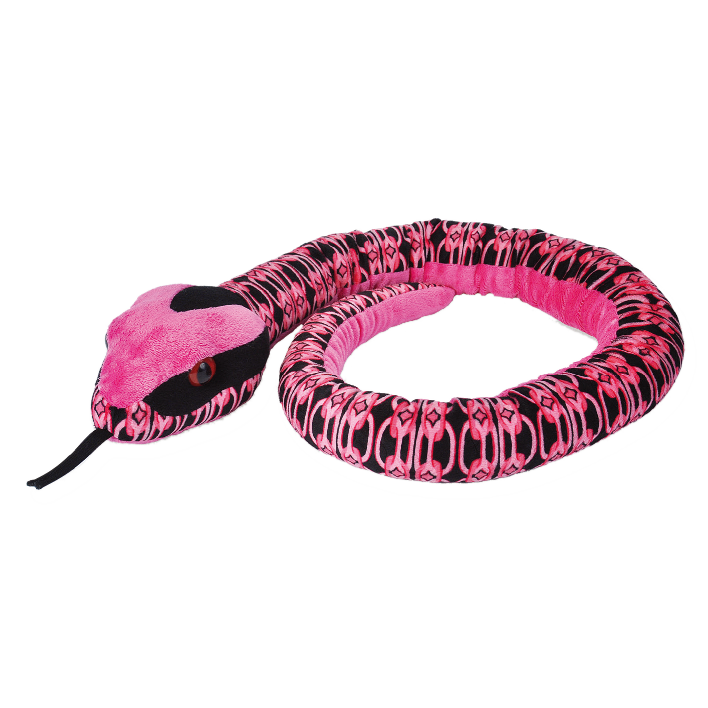 wild republic 野生共和国 snakesss粉红线条蛇 毛绒公仔玩具