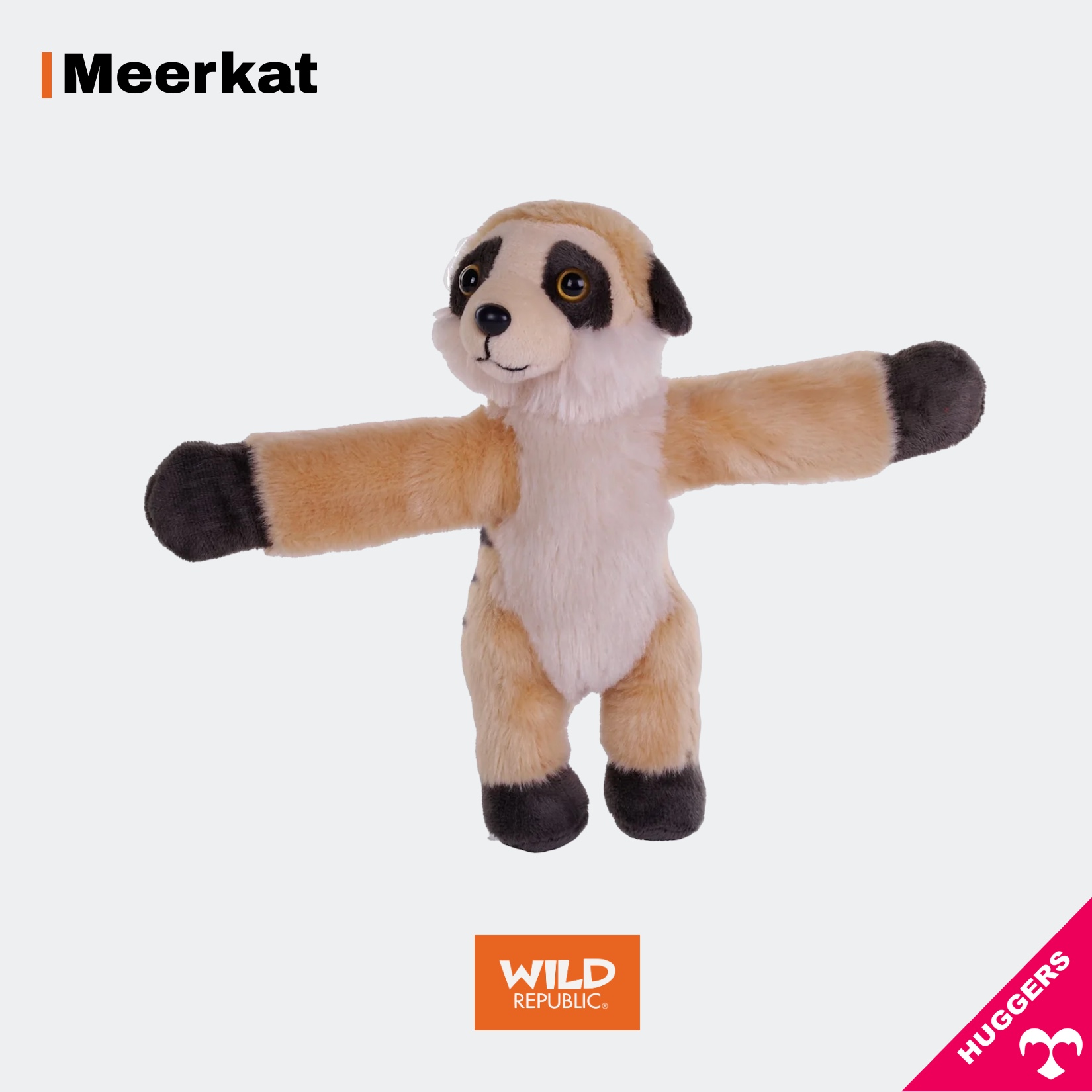 美国WildRepublic细尾獴狐獴丁满啪啪圈毛绒可爱玩偶生日礼物公仔