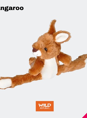 美国WildRepublic新款袋鼠啪啪圈毛绒可爱玩偶生日礼物公仔