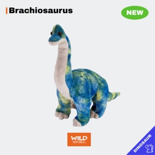 腕龙恐龙毛绒玩具创意酷玩公仔陪伴玩偶儿童玩具WILD REPUBLIC