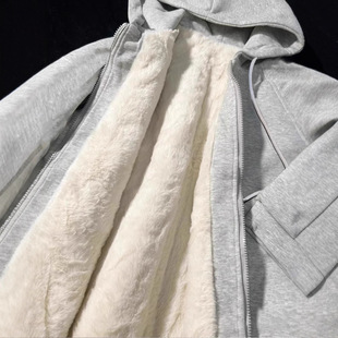 卫衣女秋冬厚外套女秋季2025春秋新款小个子加绒加厚保暖开衫绒衫