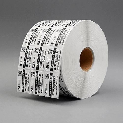 新品新品新品加粘铜版不干胶标签30*40FL三列竖版加粘条码贴纸挂