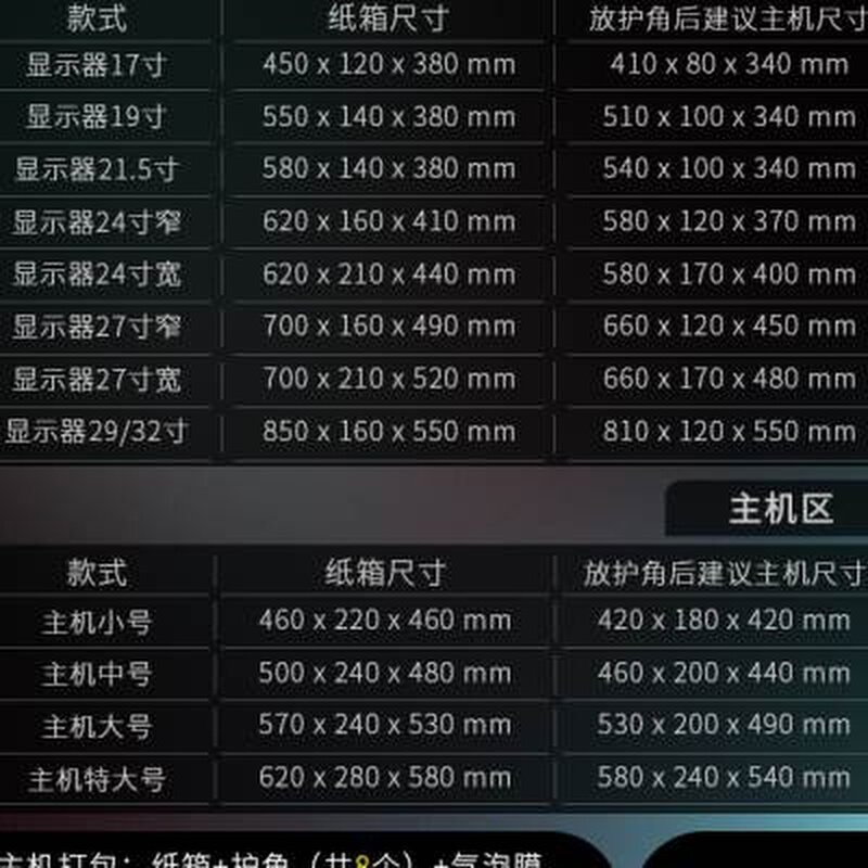 好货电脑纸箱主机台式2427寸显示器曲面屏快递打包装盒子带泡沫可