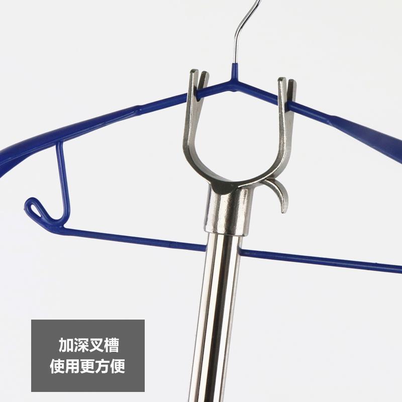 304不锈钢晾衣叉 撑衣杆衣叉杆不伸缩挑衣服棍家用挂衣杆凉晒衣