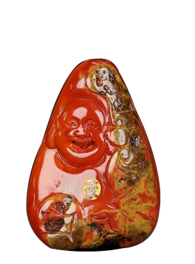 包浆笑佛大师作品凉山南红玛瑙