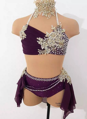 冰旋舞花样滑冰表演服儿童成人女童比赛考级裙子D418