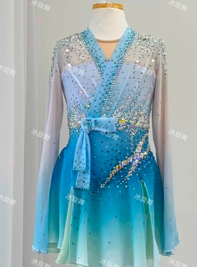 冰旋舞定制滑冰考斯滕现代舞啦啦操艺考钢管舞女表演服D467