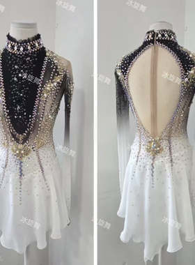 冰旋舞定制滑冰考斯滕现代舞啦啦操艺考钢管舞女表演服D486