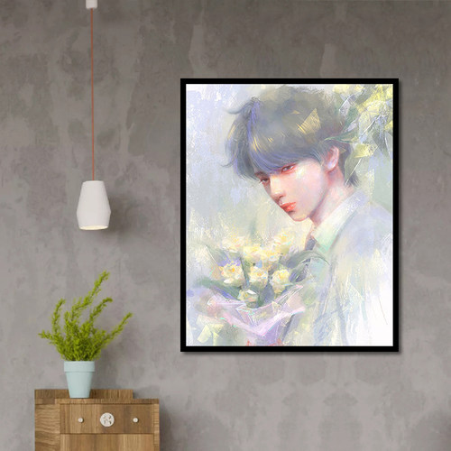 填充色diy数字油画丙稀油彩画