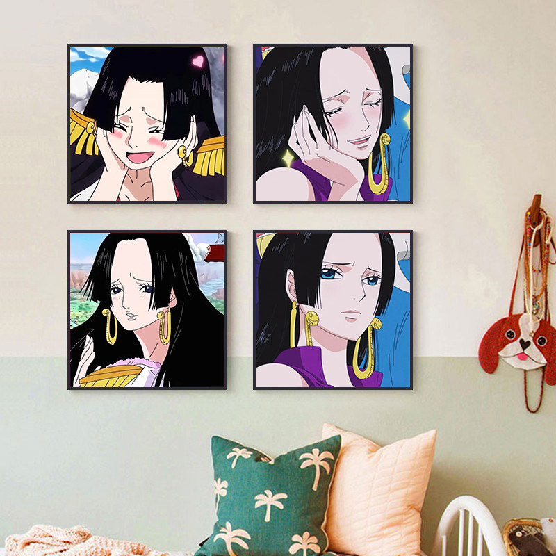 航海王海贼王女帝卡通动漫diy数字油画减压手绘填色装饰画