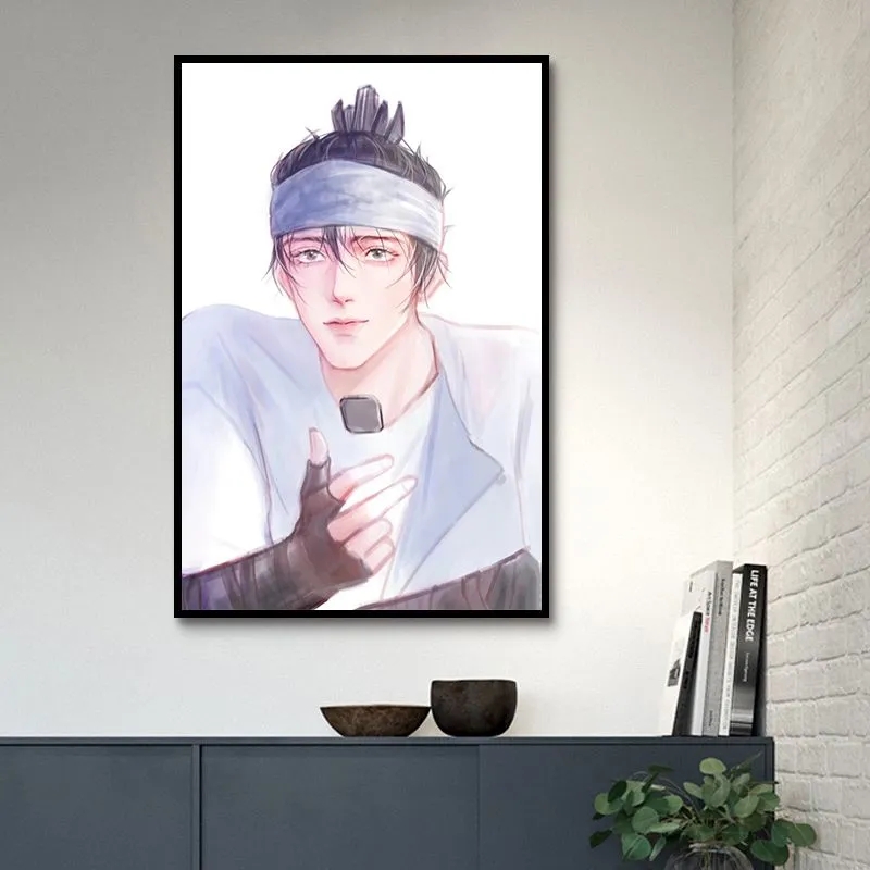 新神榜杨戬diy数字油画国漫二郎神动漫周边装饰手工涂鸦背景挂画