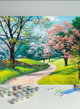 填充画diy数字油画丙稀油彩画