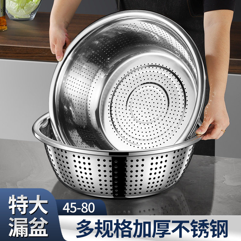 不锈钢特厚反边斗盆大面
