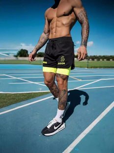 假两件运动短裤男夏季速干跑步专业二合一健身美式足篮球训练裤子