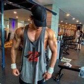 篮球拳击训练上衣服 运动跑步美式 健身背心男无袖 坎肩中国T恤夏季