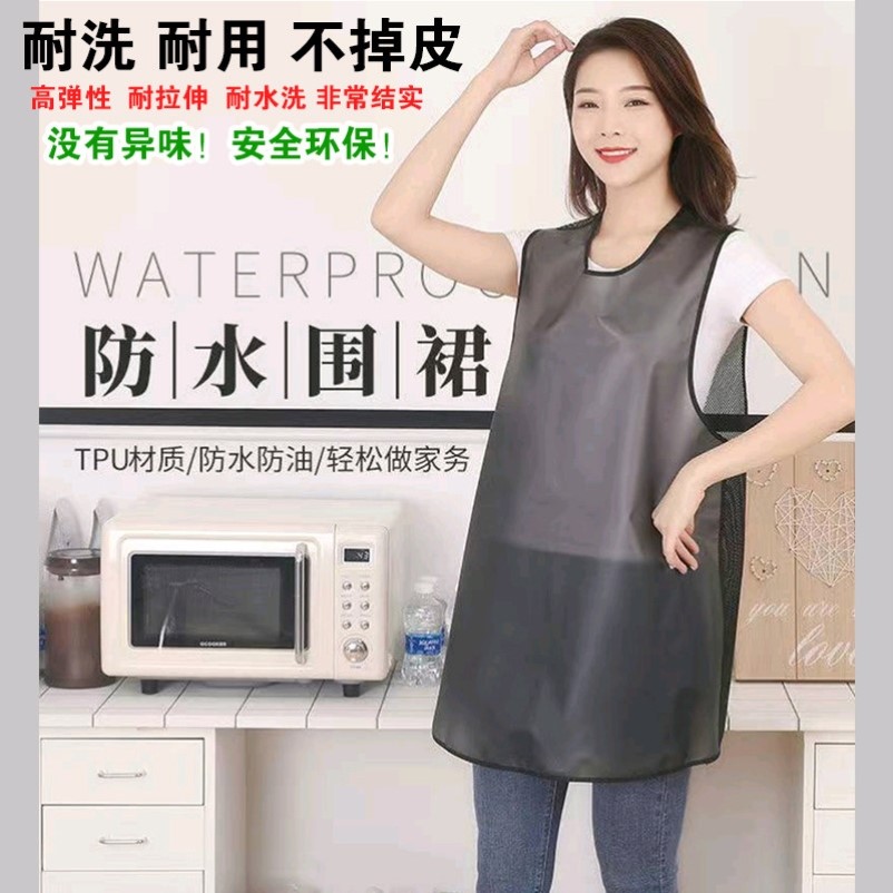 理发师工作服不沾发烫染师工作服理发店专用围裙发型师剪发围裙