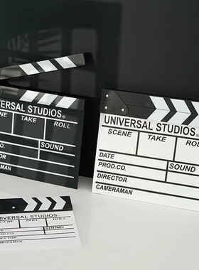 电影打板道具场记板摄影网店拍照创意装饰品摆件拍板导演板木质