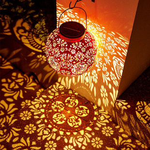 新款2026新年装饰灯太阳能户外灯笼春节彩灯福字过年氛围发光挂灯