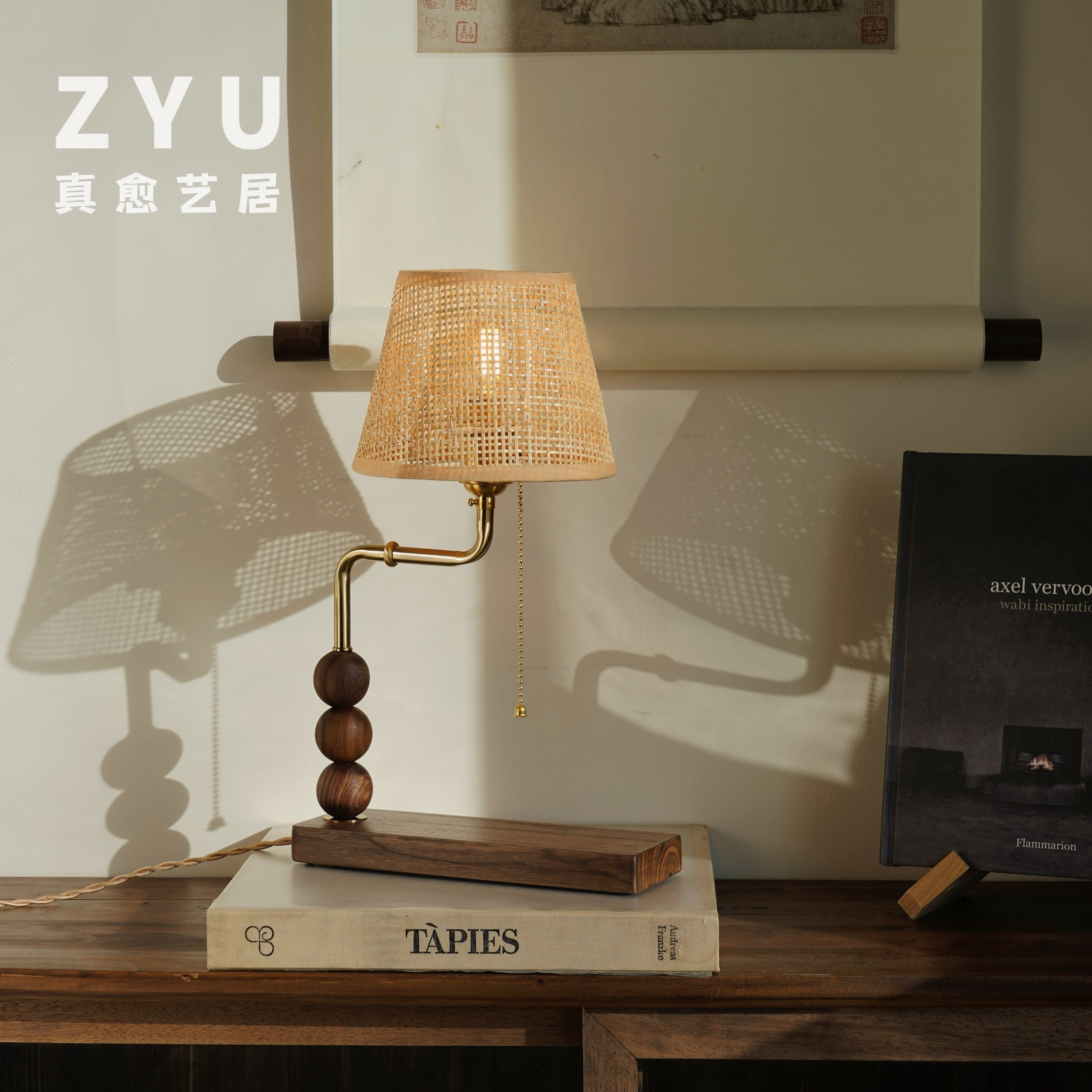 ZYU真愈 复古藤编调光台灯 餐厅吧台阳台床头装饰礼物氛围照明灯,家装灯饰光源,装饰台灯,淘宝优惠券,粉丝福利购,淘宝优惠卷