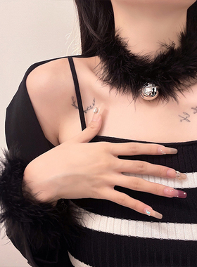 网红主播毛毛性感铃铛项链手链女