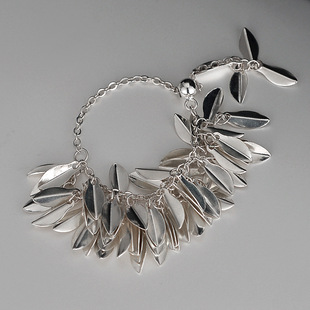 入梦S925纯银树叶戒指个性轻奢耳坠高级感情人节七夕送女朋友礼品