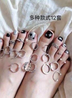 脚趾戒脚戒指女脚趾环脚指瑜伽脚指环女款足戒脚趾头戒子开口网红