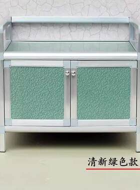 。加厚304不锈钢橱柜简易碗柜出租房用家庭厨房放碗的小柜子置物