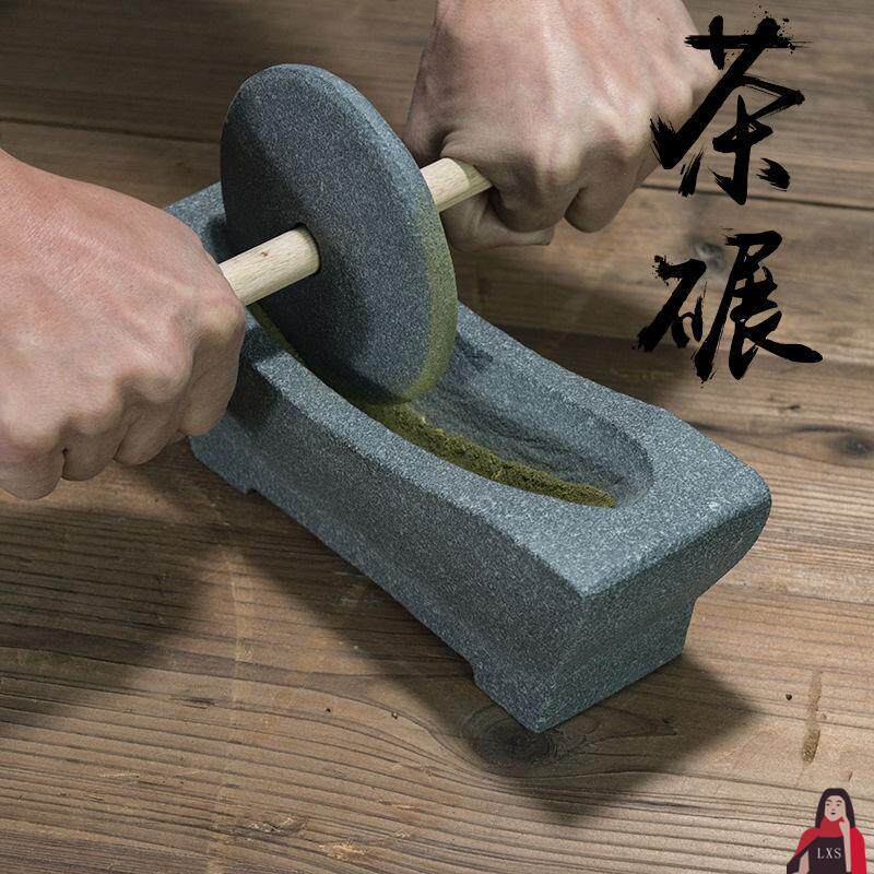 药碾子研磨器茶磨茶碾子粉抹天然小号碾茶青石碾子中药捣药碾压器