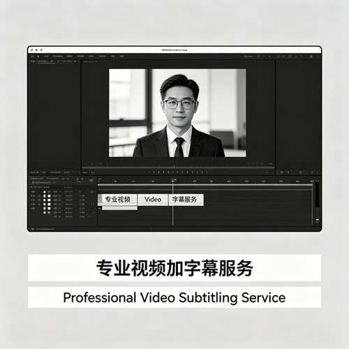 视频加字幕中英文字幕中英双语字幕日语字幕韩语法语德语字幕人工