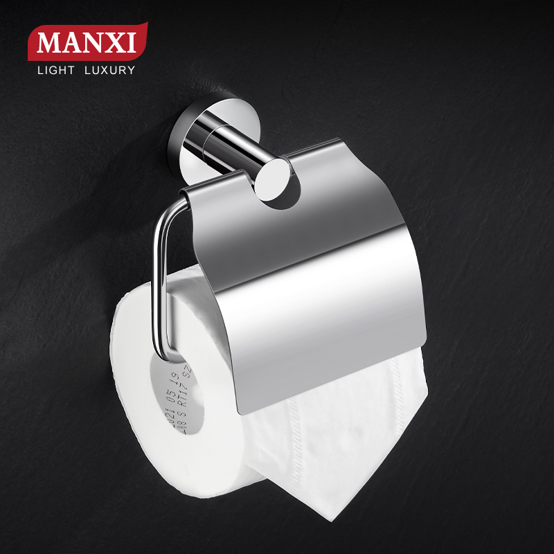 全铜卫生间纸巾架免打孔/打孔