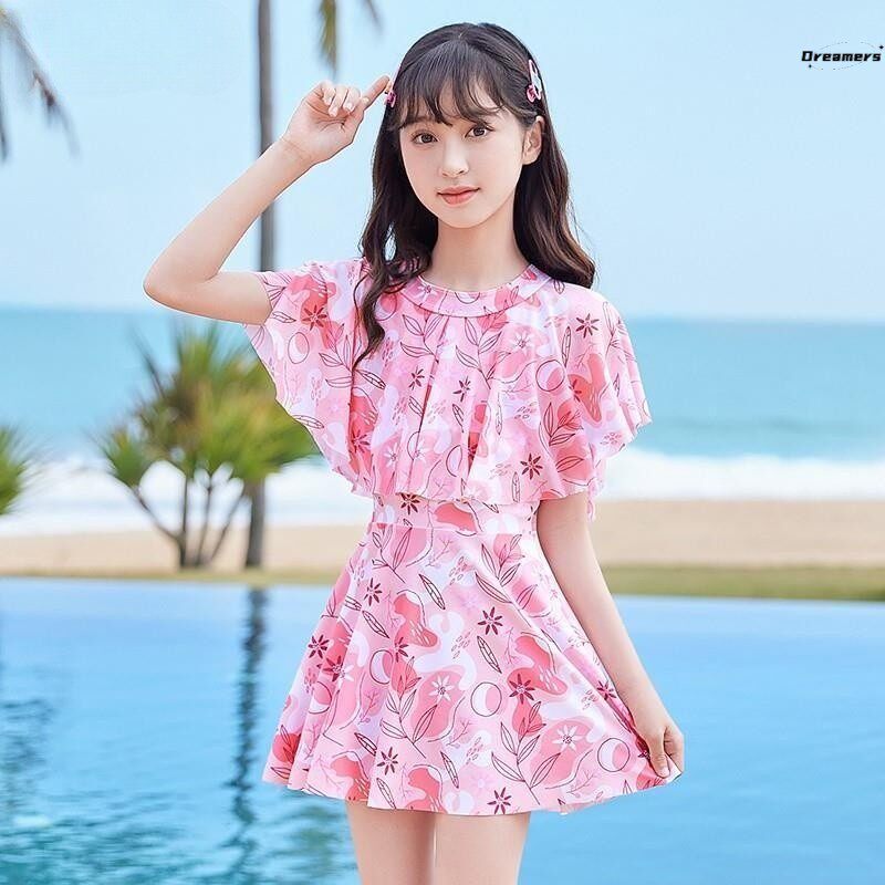 女生泳衣小学生韩式女童学游泳专用女款儿童13岁超仙小童时尚套