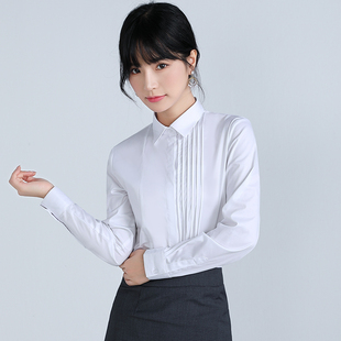 氣質顯瘦通勤秋季 女職業正裝 襯衫 襯衣OL休閑 正裝 長袖 新款 白色短袖