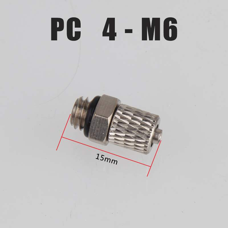 极速气动迷你微型气管快拧接头螺纹直通弯头pc6H-m5 6-m6 4-m5 4