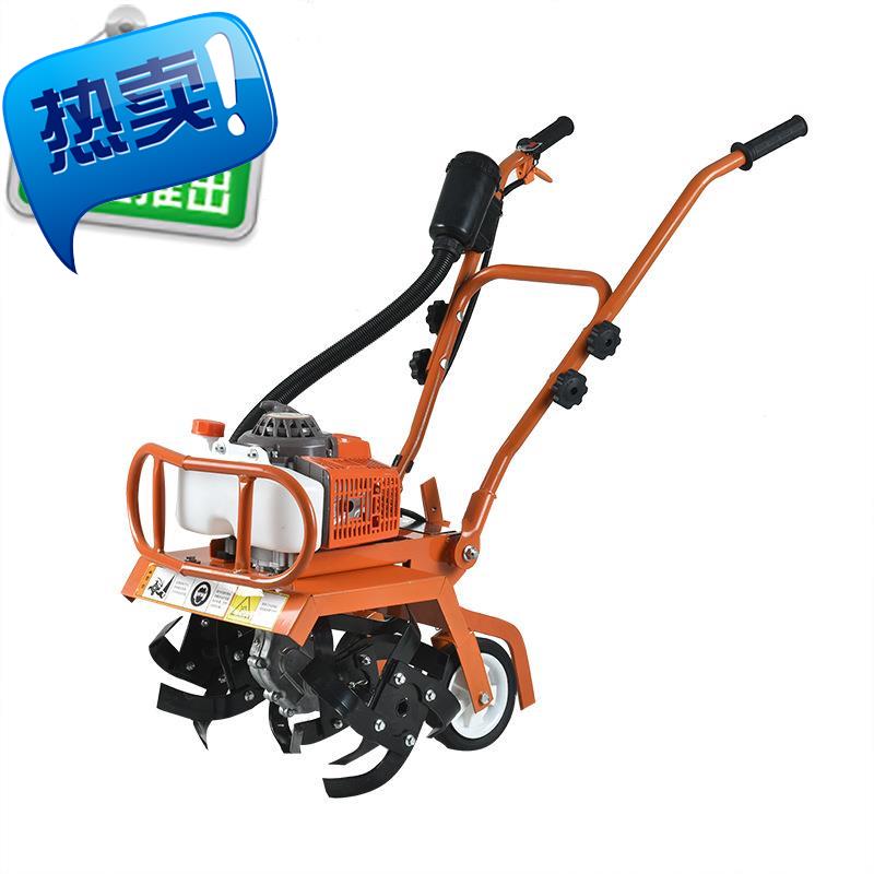 园林机械微耕机h 小型 松土机挖地a翻土机 家用多功能旋耕机除草